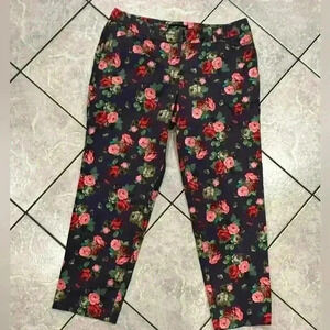 Larry LeVine Floral cropped Pant Size 12